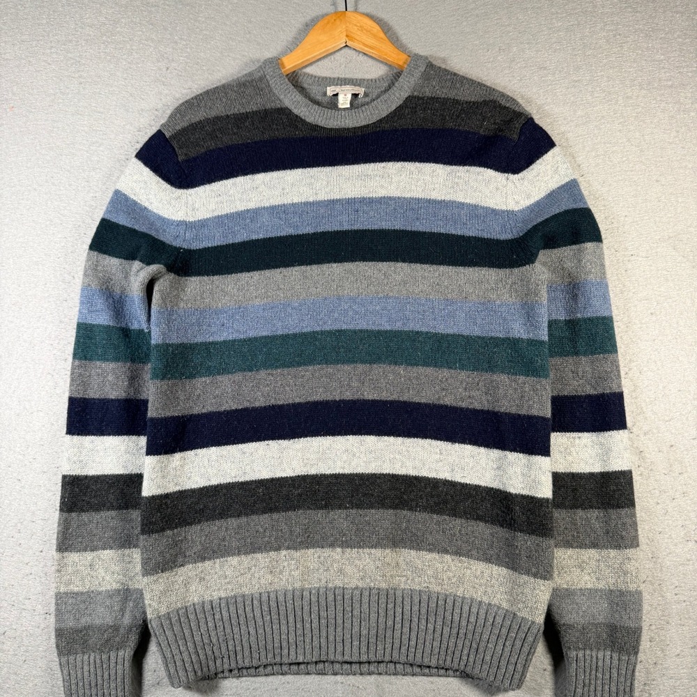 Gap Men's Striped Lambswool Blend‎ Crewneck Sweater Size Medium Colorful